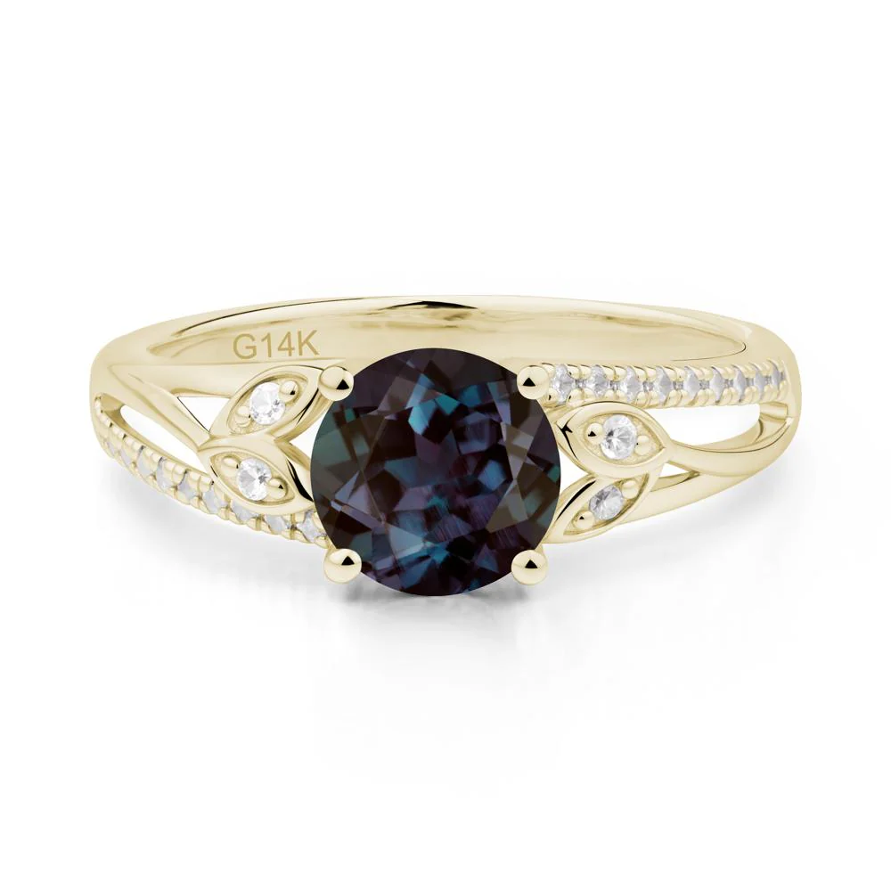 Leaf Inspired Alexandrite Engagement Ring - Image 6
