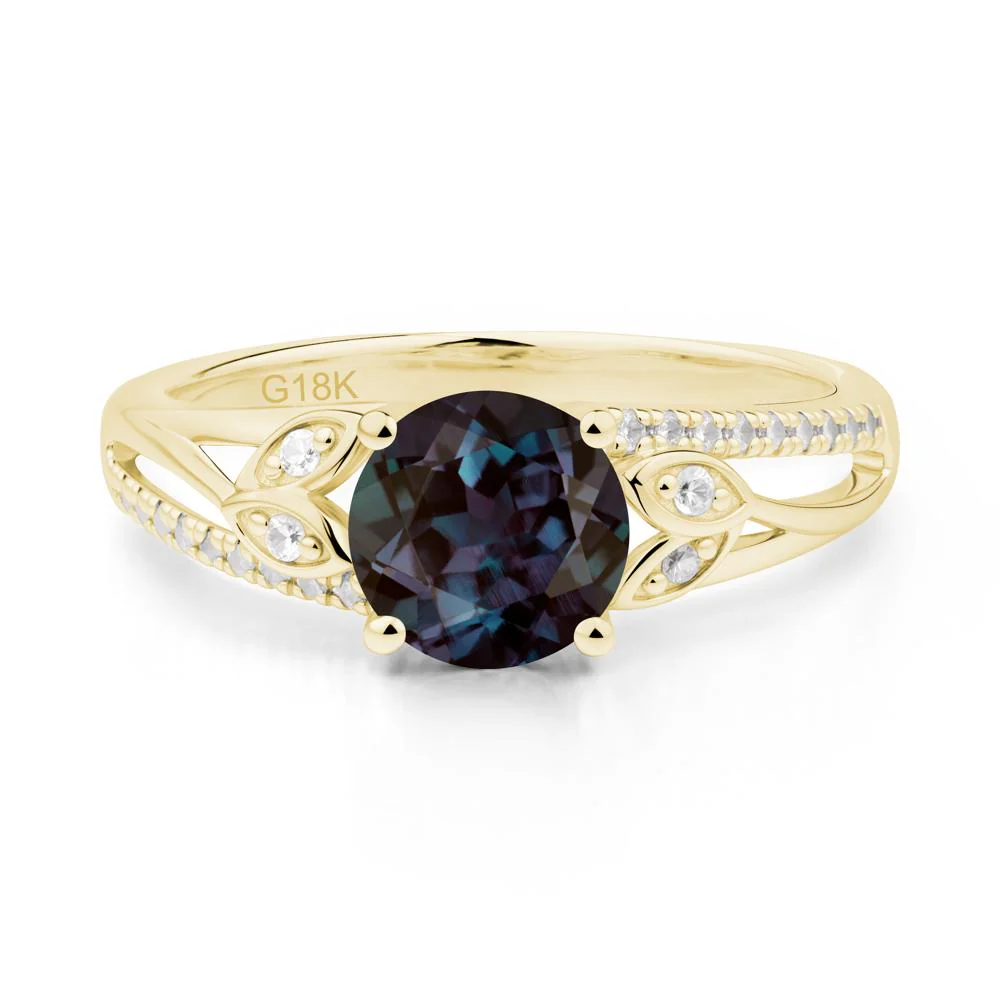 Leaf Inspired Alexandrite Engagement Ring - Image 7