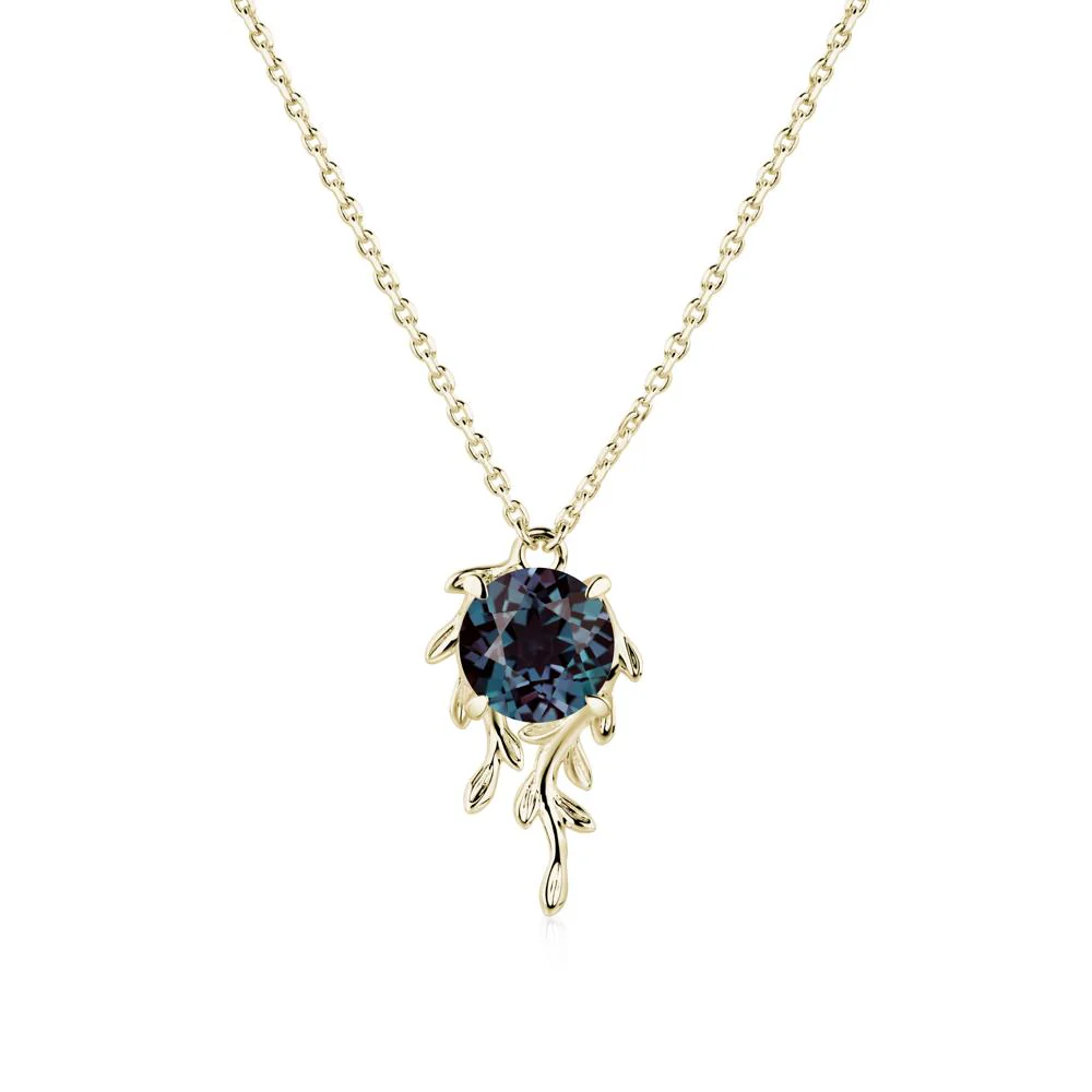 Round Cut Alexandrite Necklace - Image 3