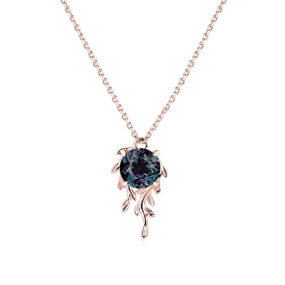 Round Cut Alexandrite Necklace - Image 4