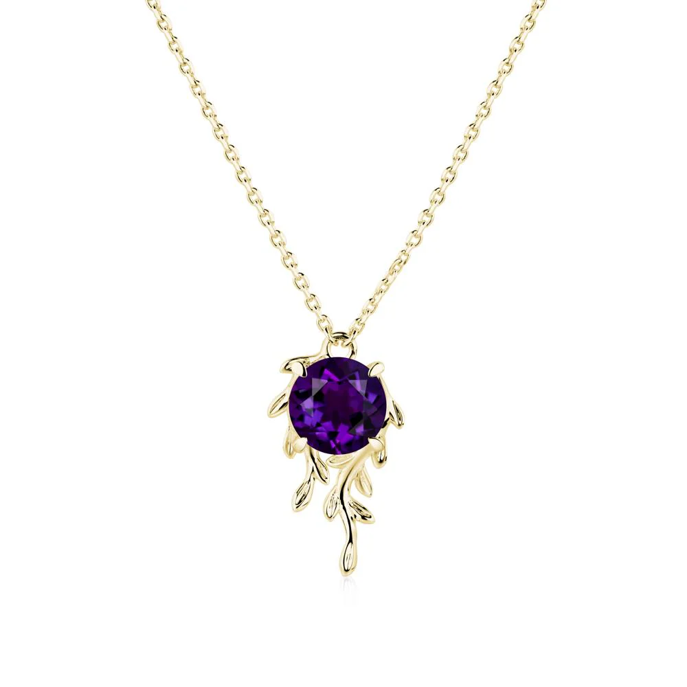 Round Cut Amethyst Necklace - Image 6