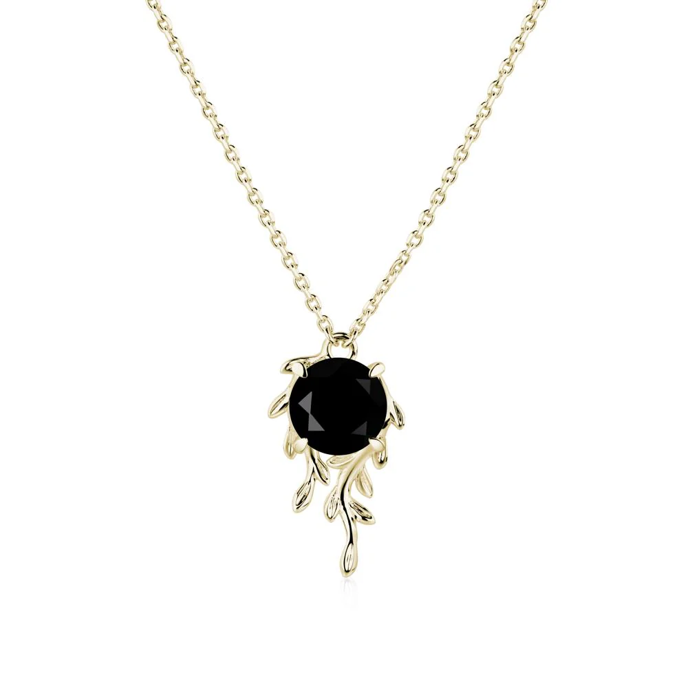 Round Cut Black Spinel Necklace - Image 3