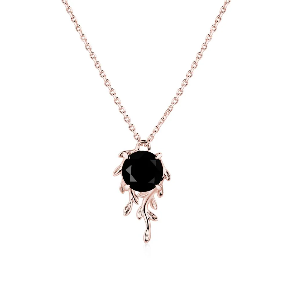 Round Cut Black Spinel Necklace - Image 4