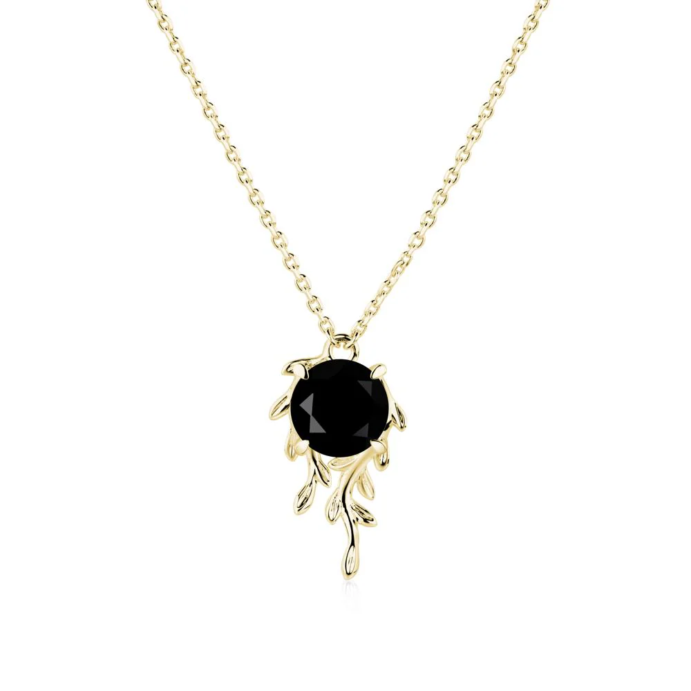 Round Cut Black Spinel Necklace - Image 6