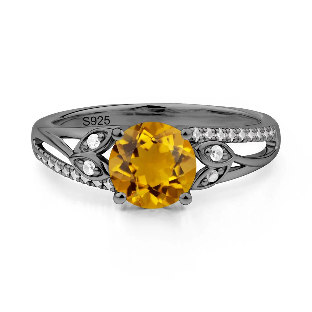Leaf Inspired Citrine Engagement Ring - Image 2