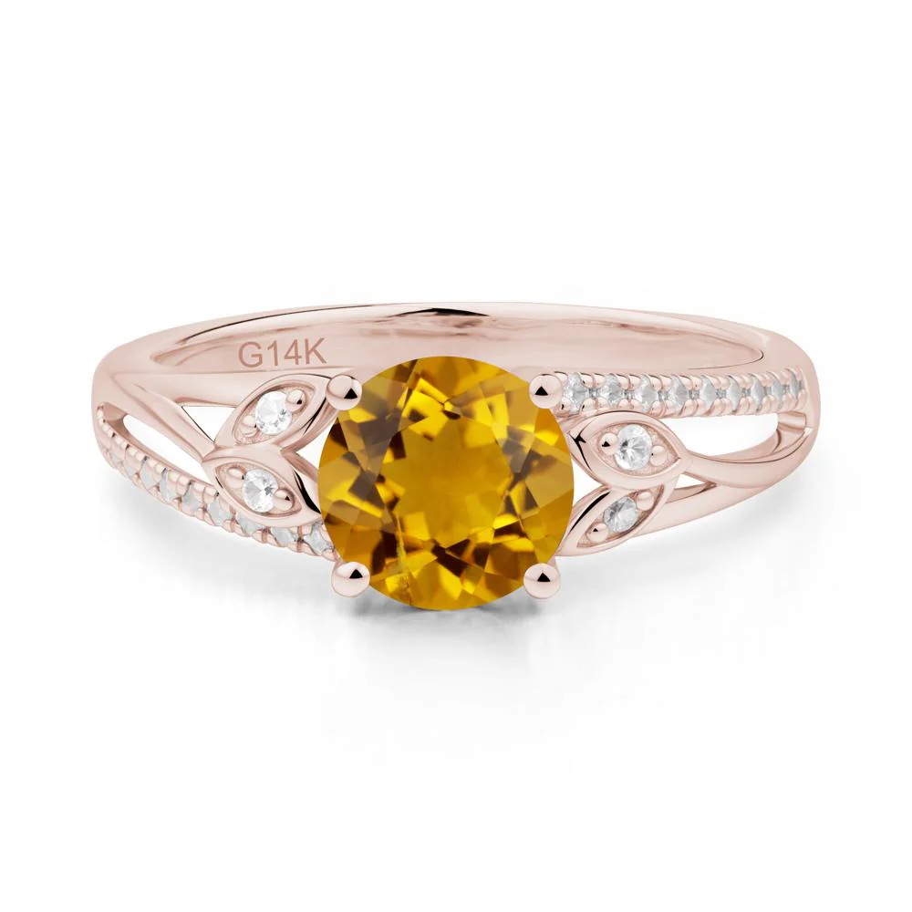 Leaf Inspired Citrine Engagement Ring - Image 6