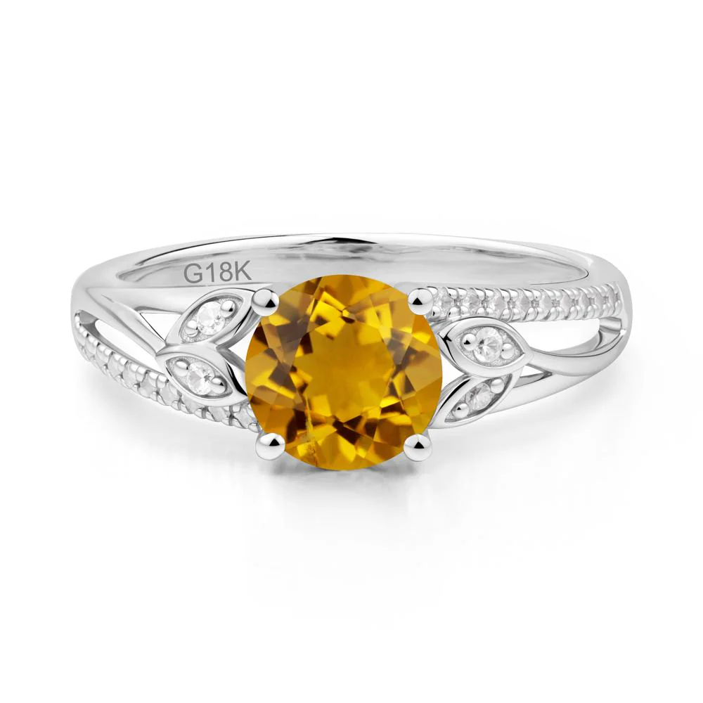 Leaf Inspired Citrine Engagement Ring - Image 8