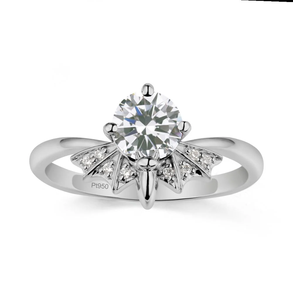 Round Cut Cubic Zirconia Bat Ring - Image 8