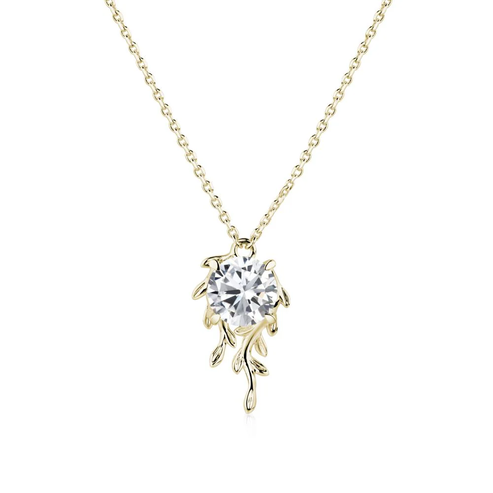Round Cut Cubic Zirconia Necklace - Image 3