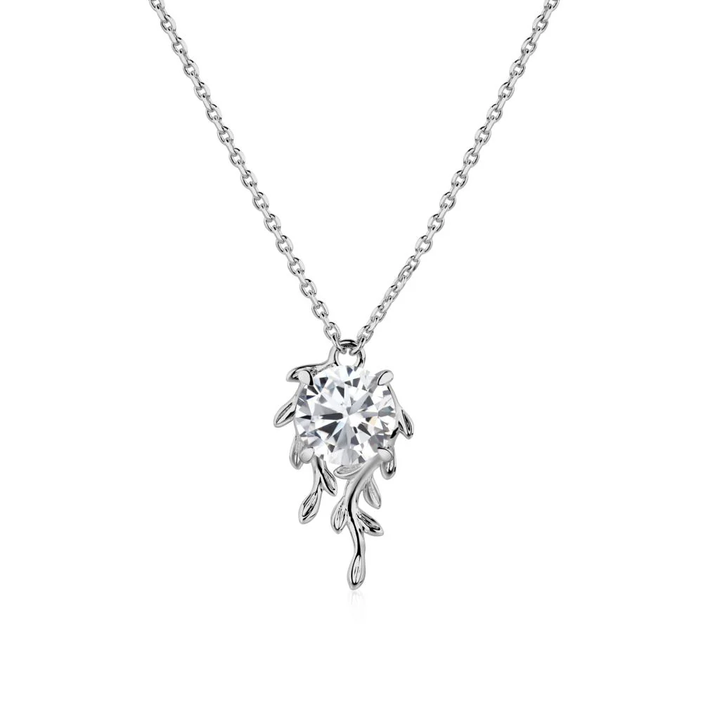 Round Cut Cubic Zirconia Necklace - Image 8