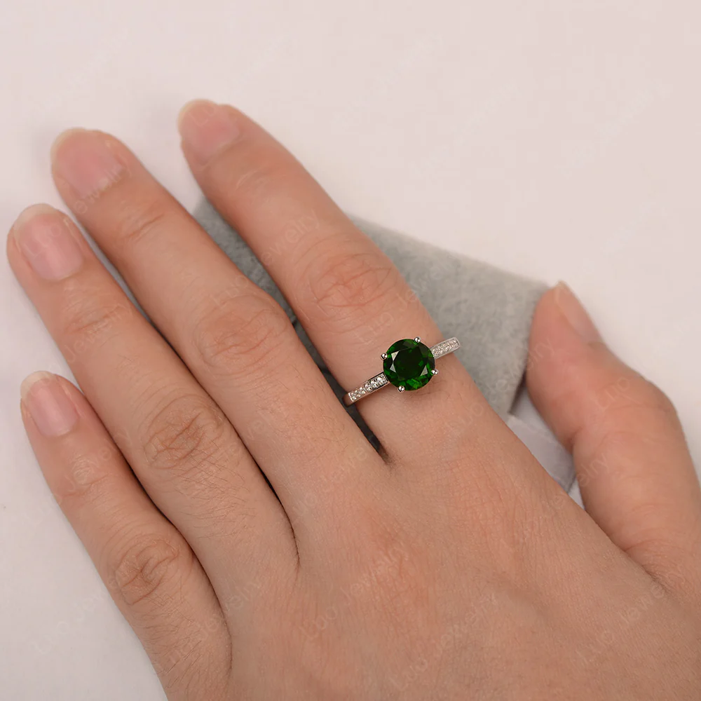 Round Cut Diopside Ring - Image 2