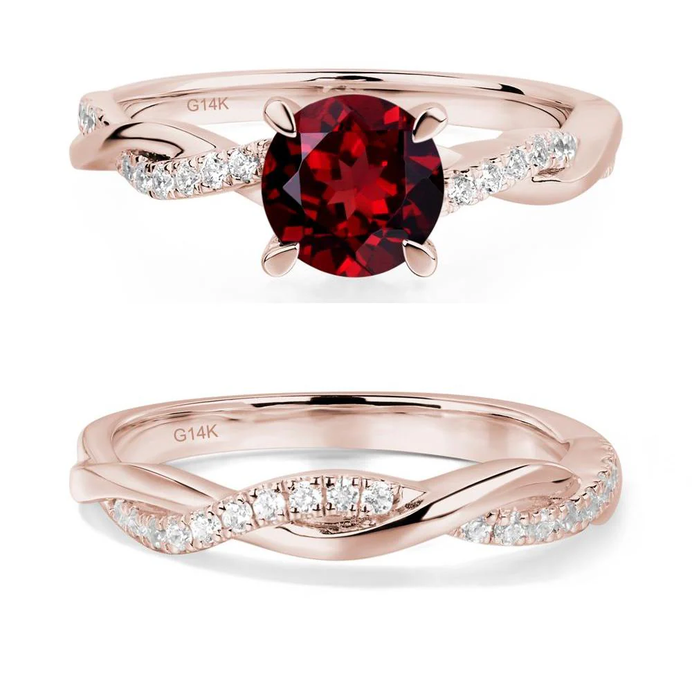 Garnet Twist Ring - Image 11