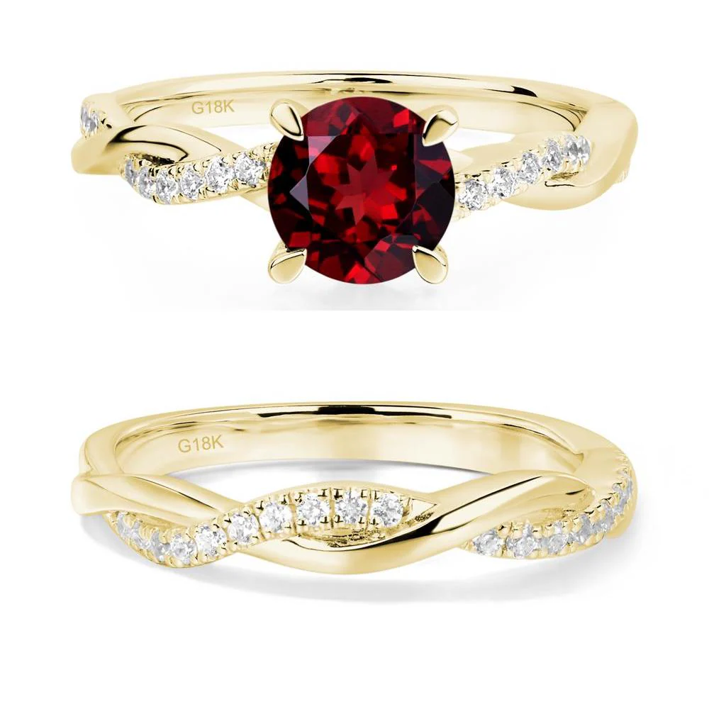 Garnet Twist Ring - Image 21