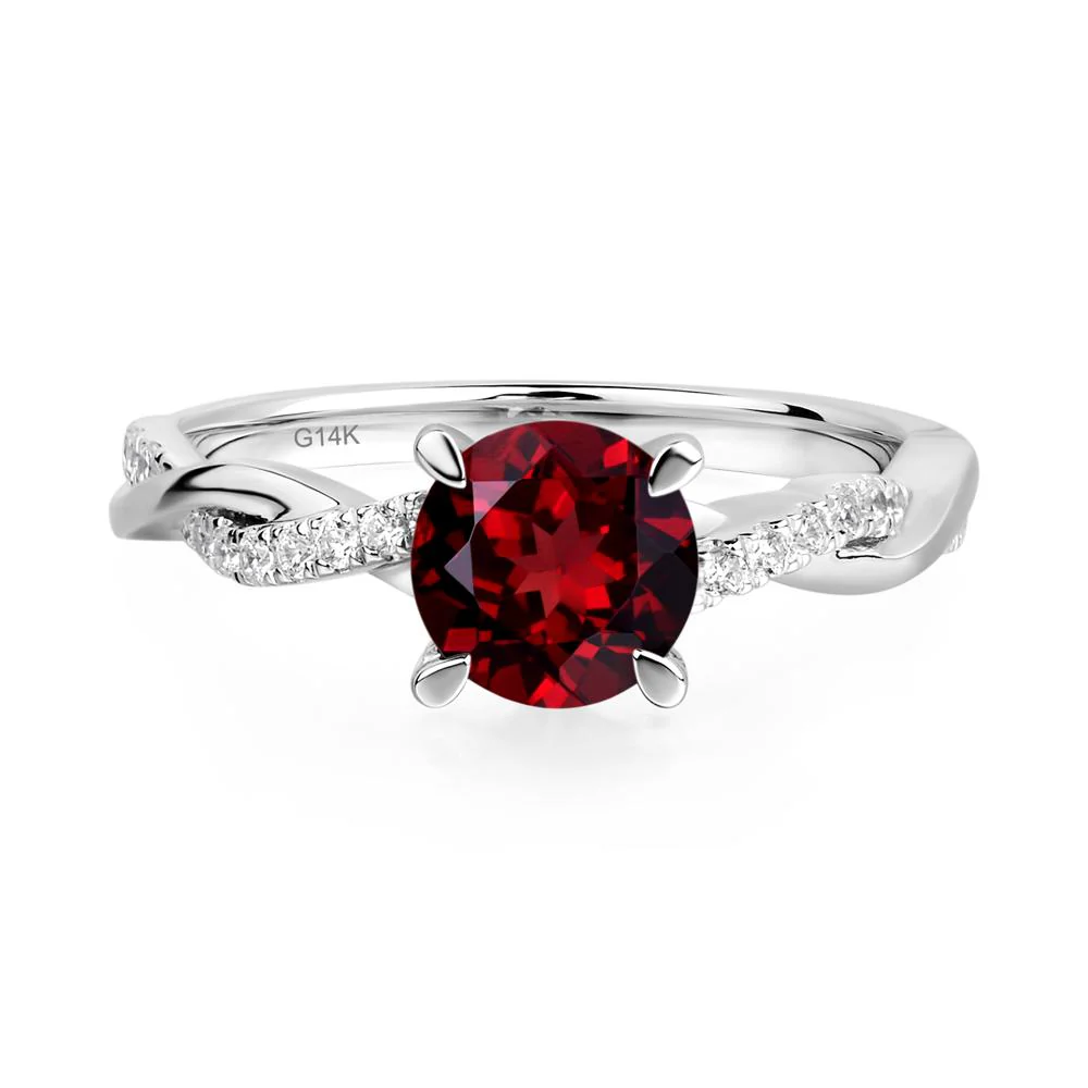 Garnet Twist Ring - Image 3