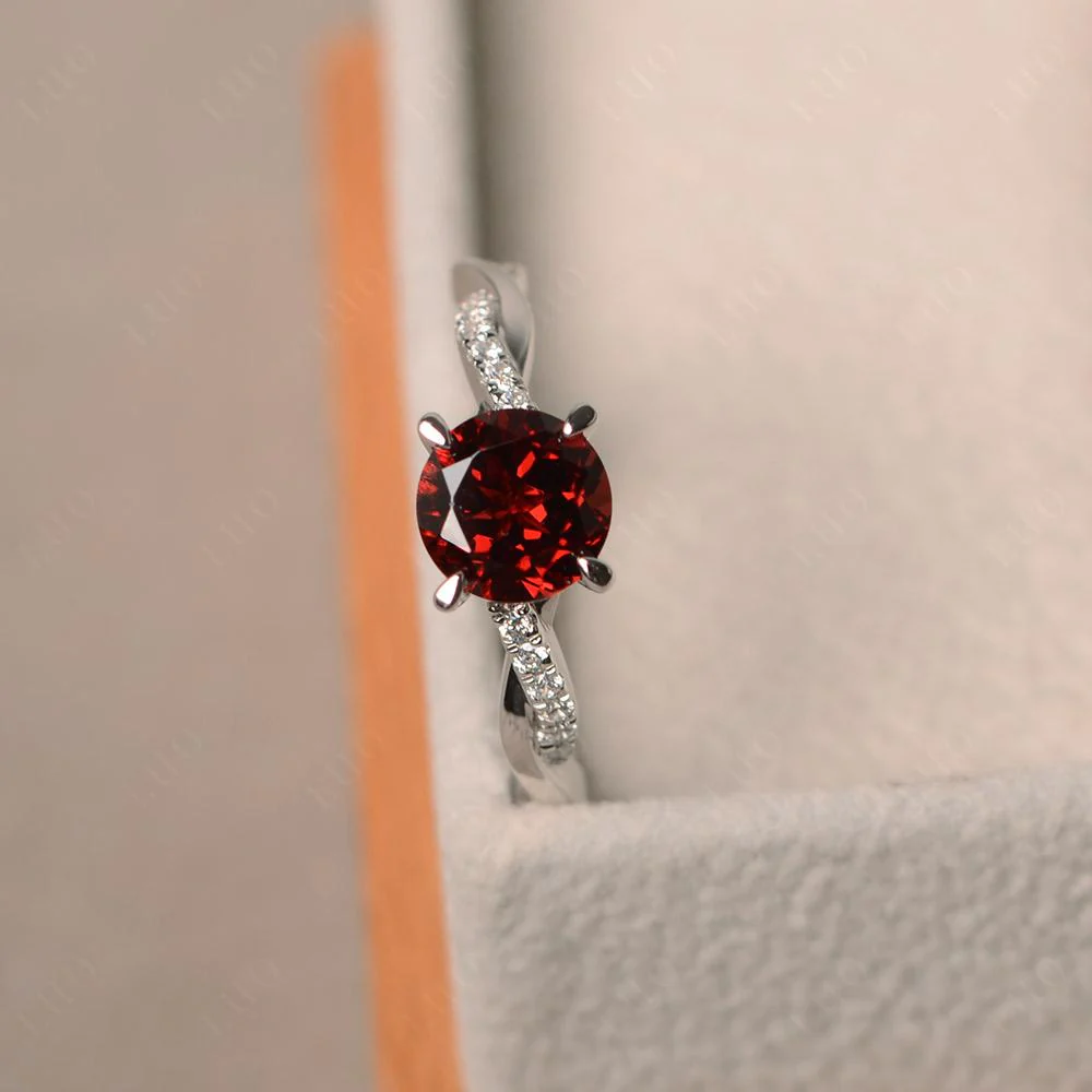 Garnet Twist Ring - Image 30