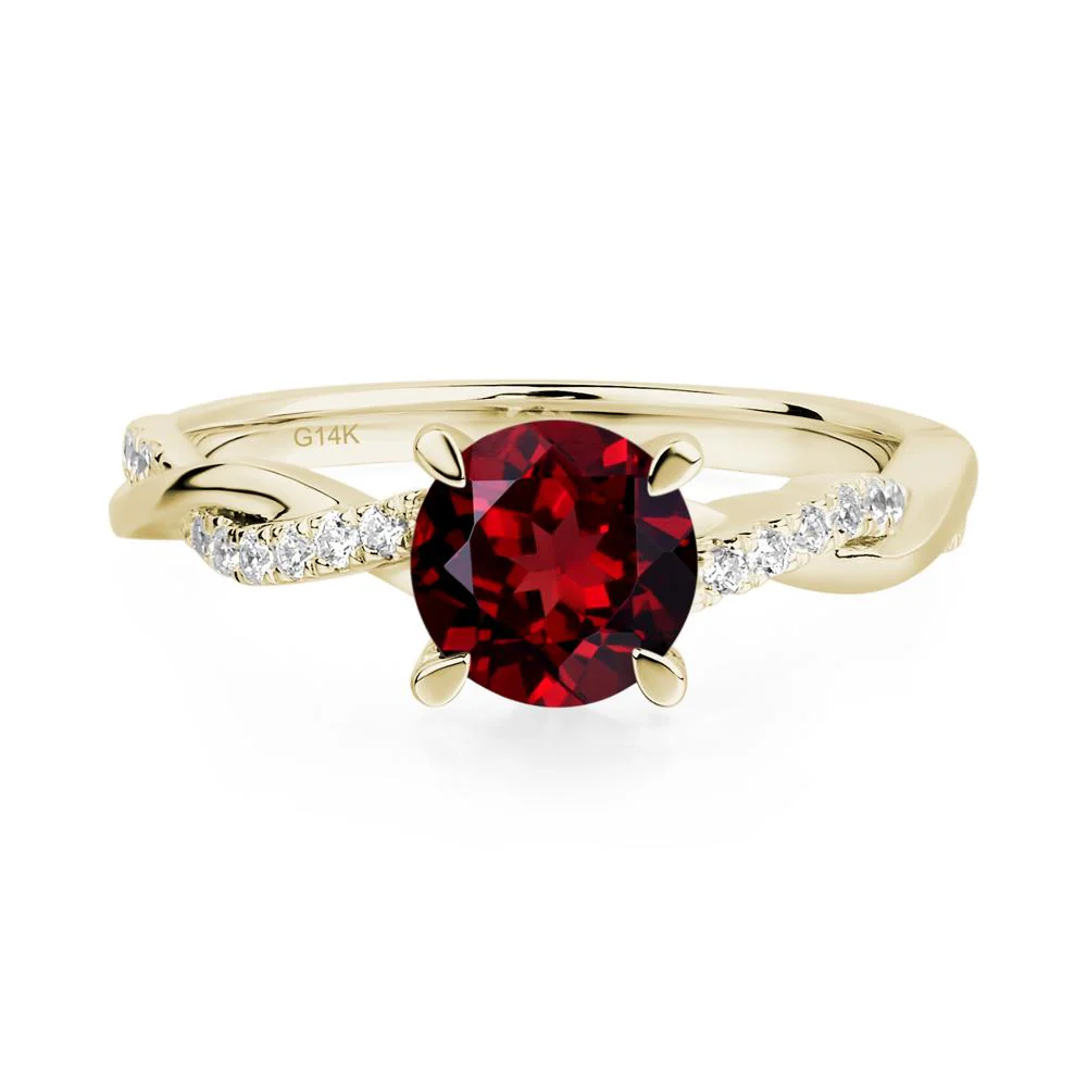 Garnet Twist Ring - Image 4