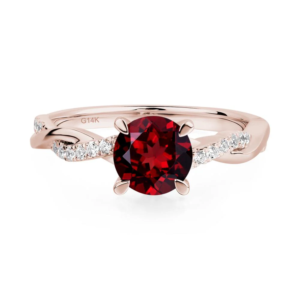 Garnet Twist Ring - Image 5