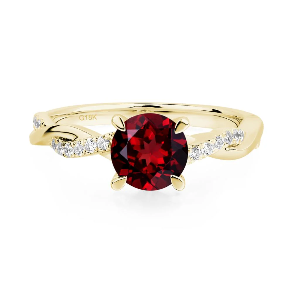 Garnet Twist Ring - Image 7
