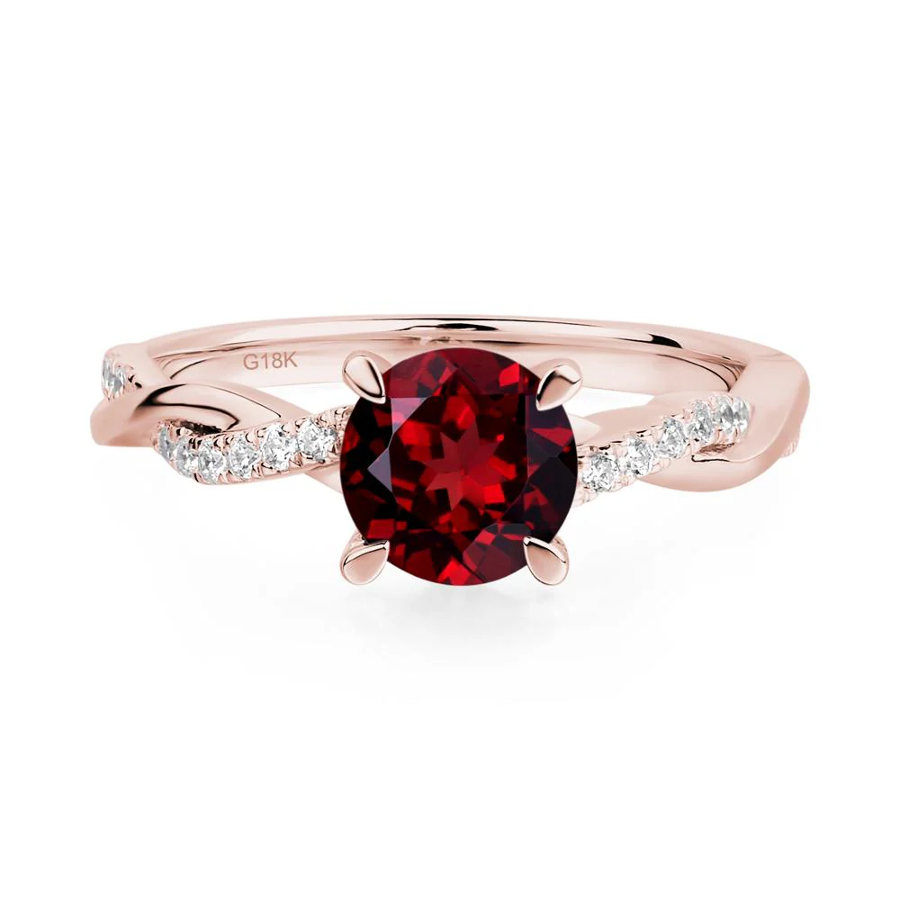 Garnet Twist Ring - Image 8