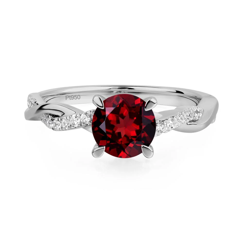 Garnet Twist Ring - Image 9