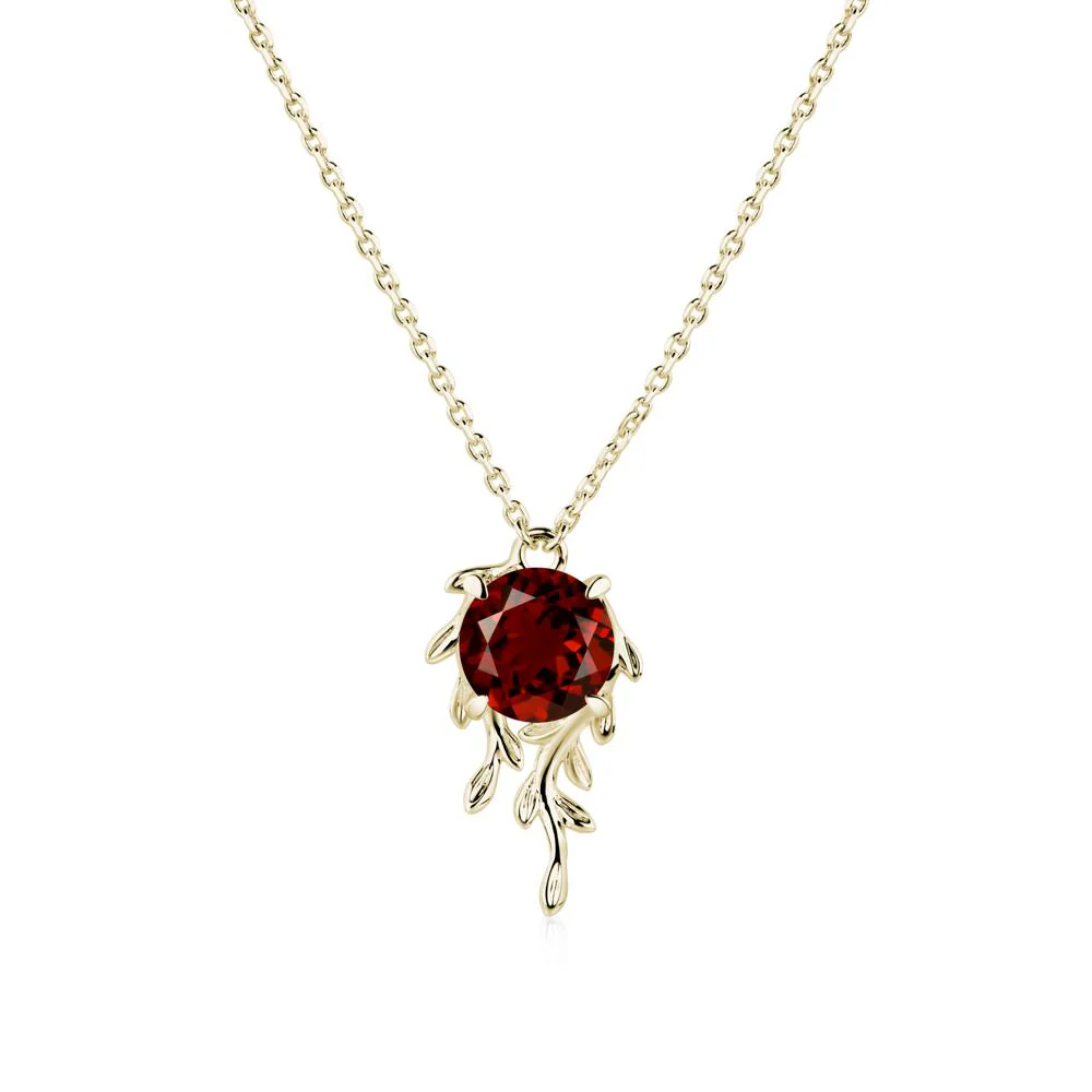 Round Cut Garnet Necklace - Image 3