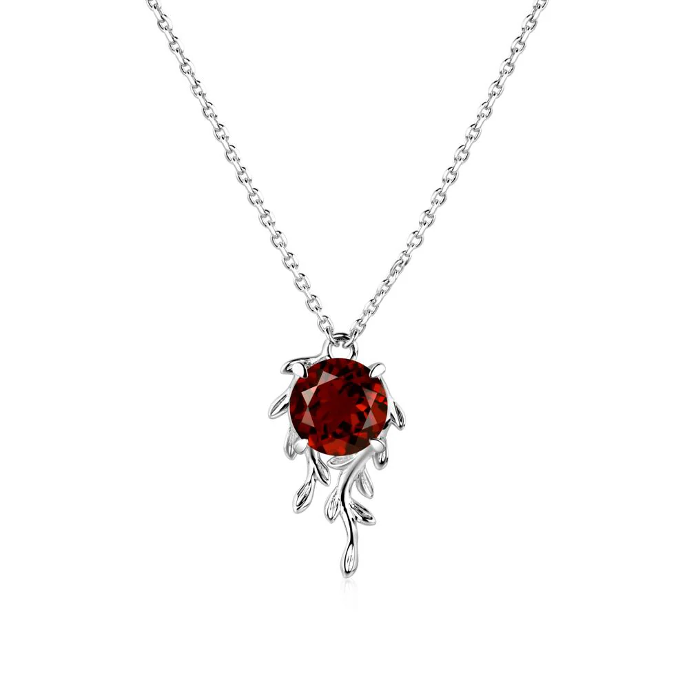 Round Cut Garnet Necklace - Image 9