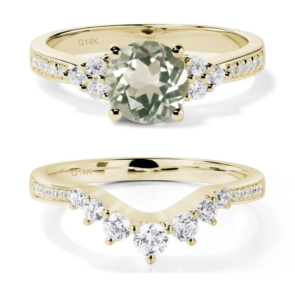 Round Cut Green Amethyst Engagement Ring - Image 15