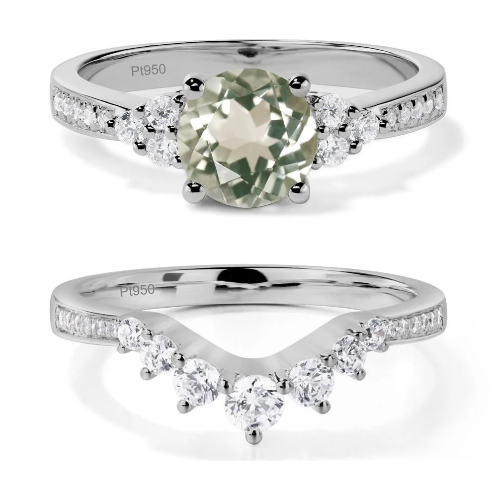 Round Cut Green Amethyst Engagement Ring - Image 25