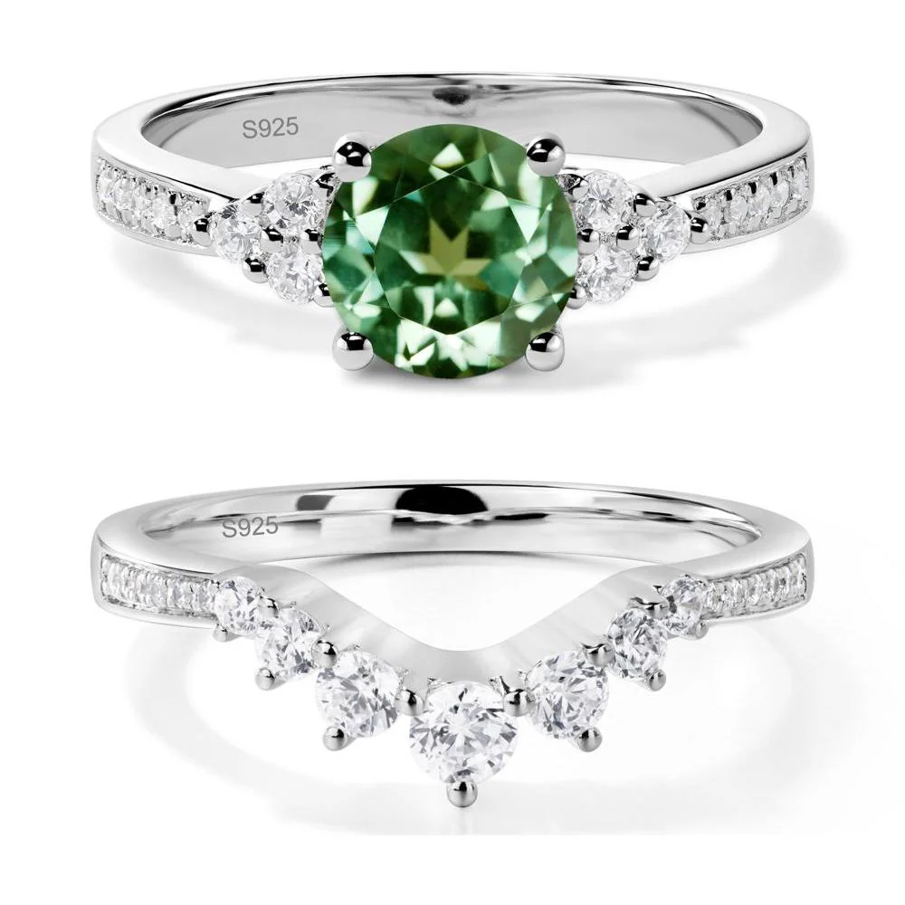 Round Cut Green Sapphire Engagement Ring - Image 27