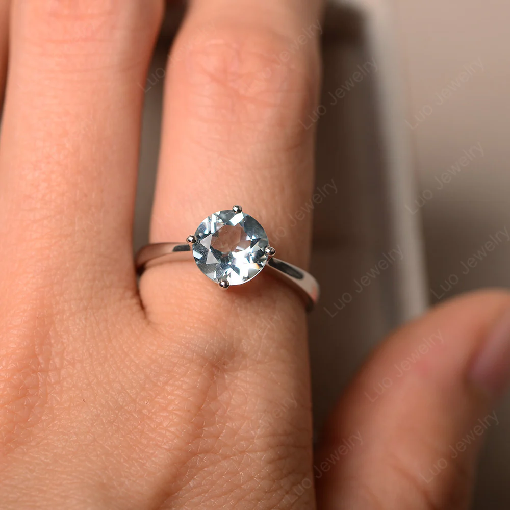 Aquamarine North South East West Ring - Image 4
