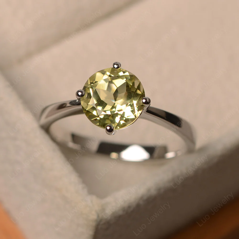Lemon Quartz North South East West Ring