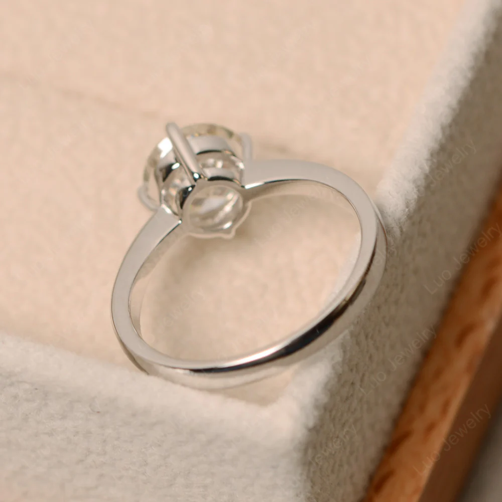 Moissanite Compass Prong Engagement Ring - Image 3