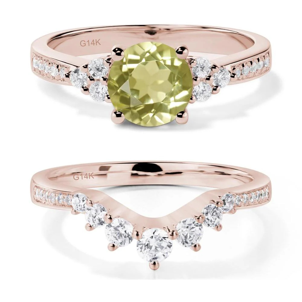 Round Cut Lemon Quartz Engagement Ring - Image 11
