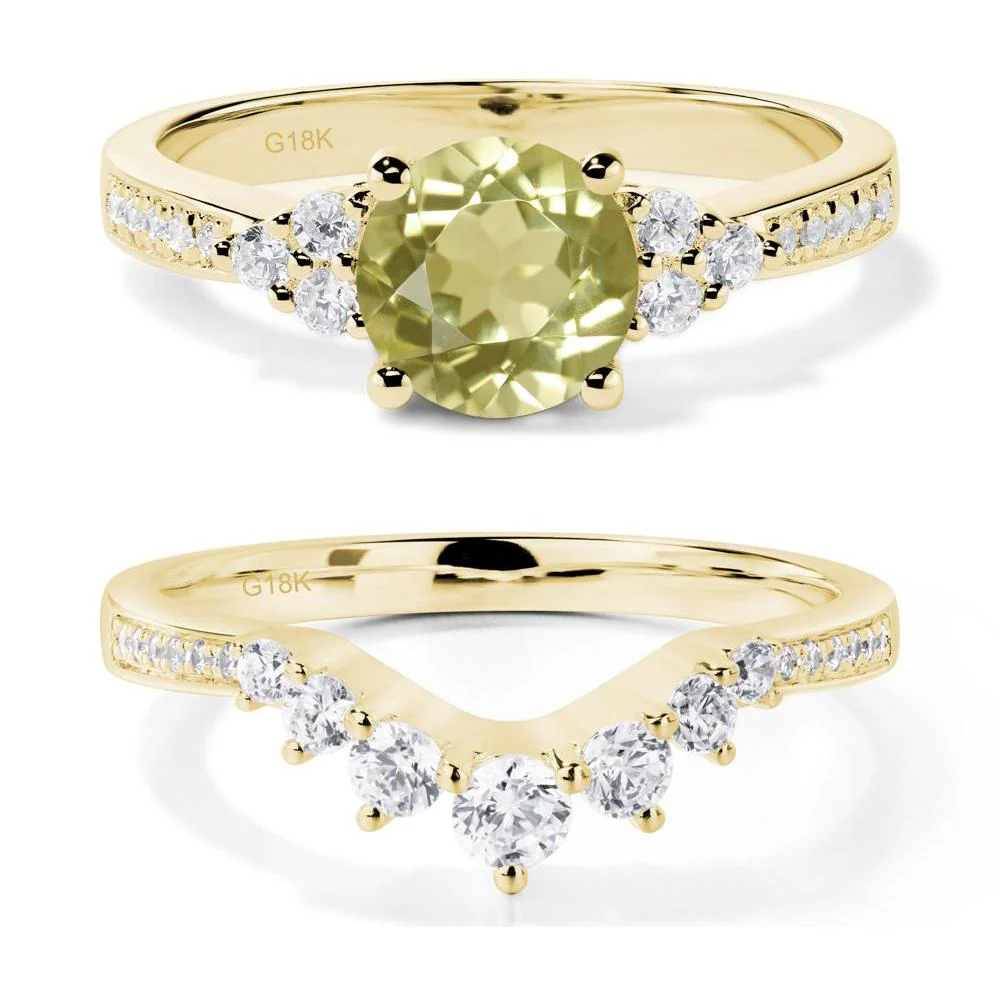 Round Cut Lemon Quartz Engagement Ring - Image 21