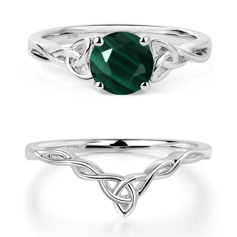 Round Cut Malachite Celtic Ring - Image 19