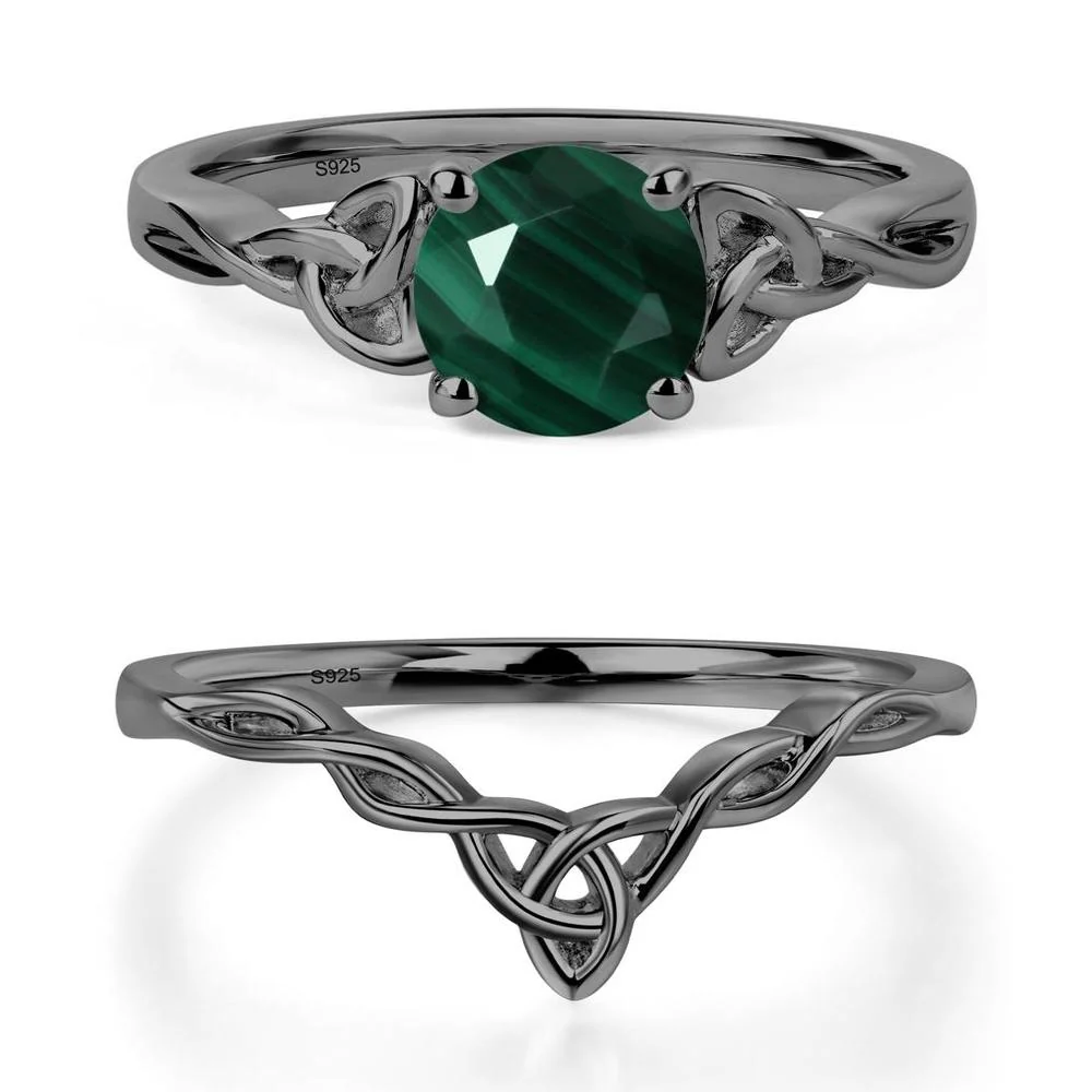 Round Cut Malachite Celtic Ring - Image 23