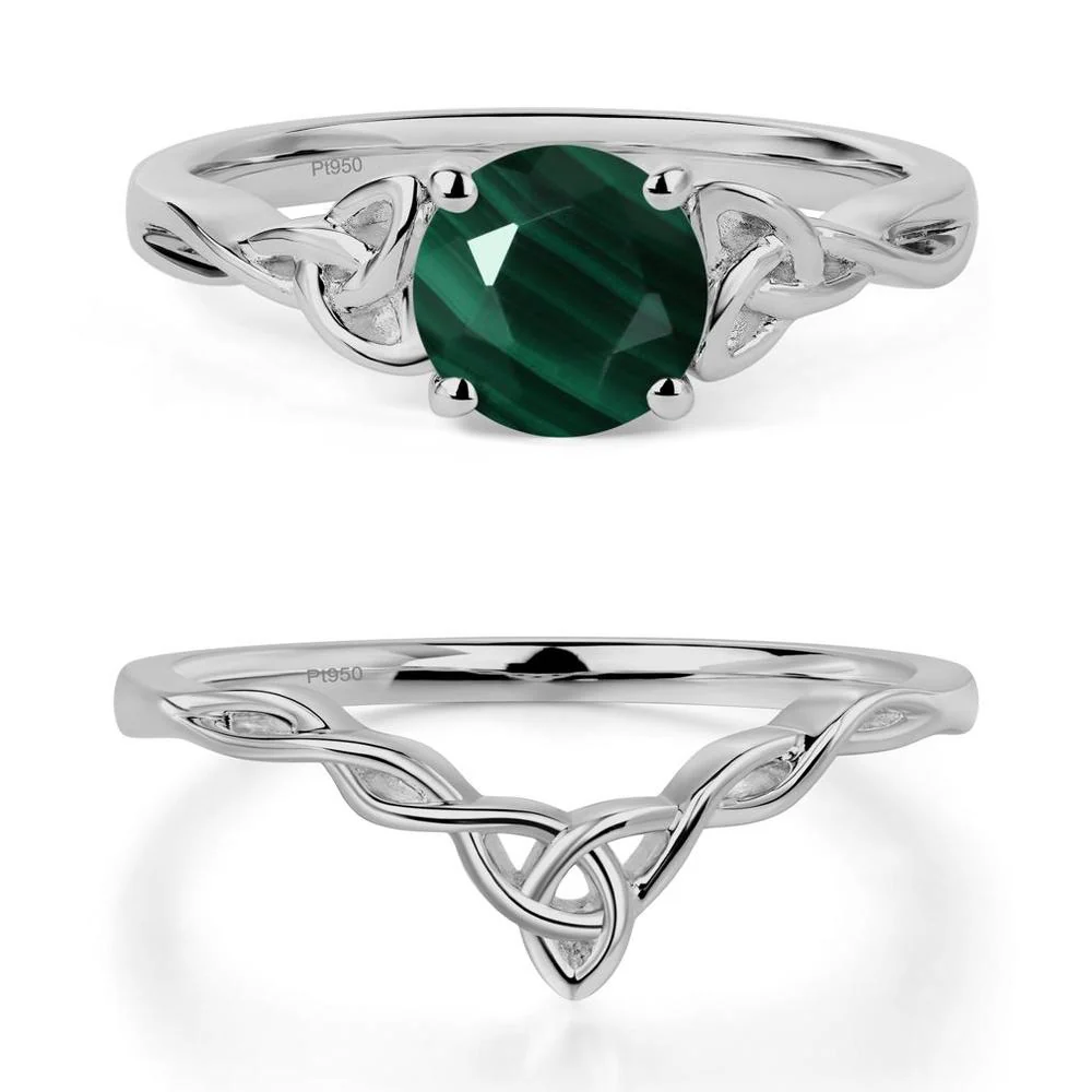 Round Cut Malachite Celtic Ring - Image 25