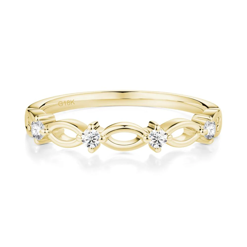 Round Cut Moissanite Infinity Ring - Image 9