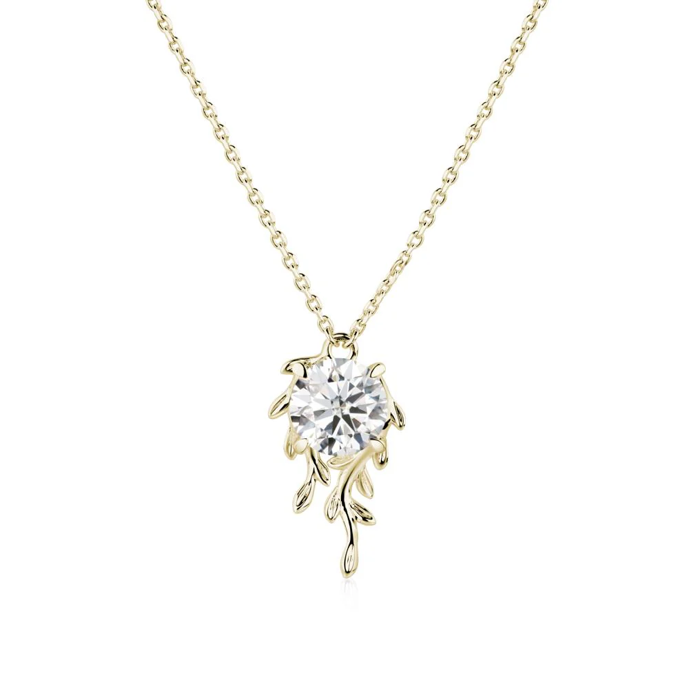 Round Cut Moissanite Necklace - Image 3