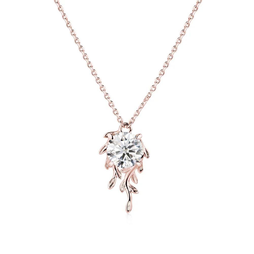 Round Cut Moissanite Necklace - Image 4
