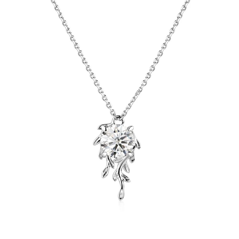 Round Cut Moissanite Necklace - Image 5