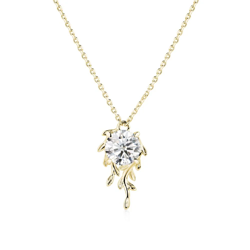 Round Cut Moissanite Necklace - Image 6