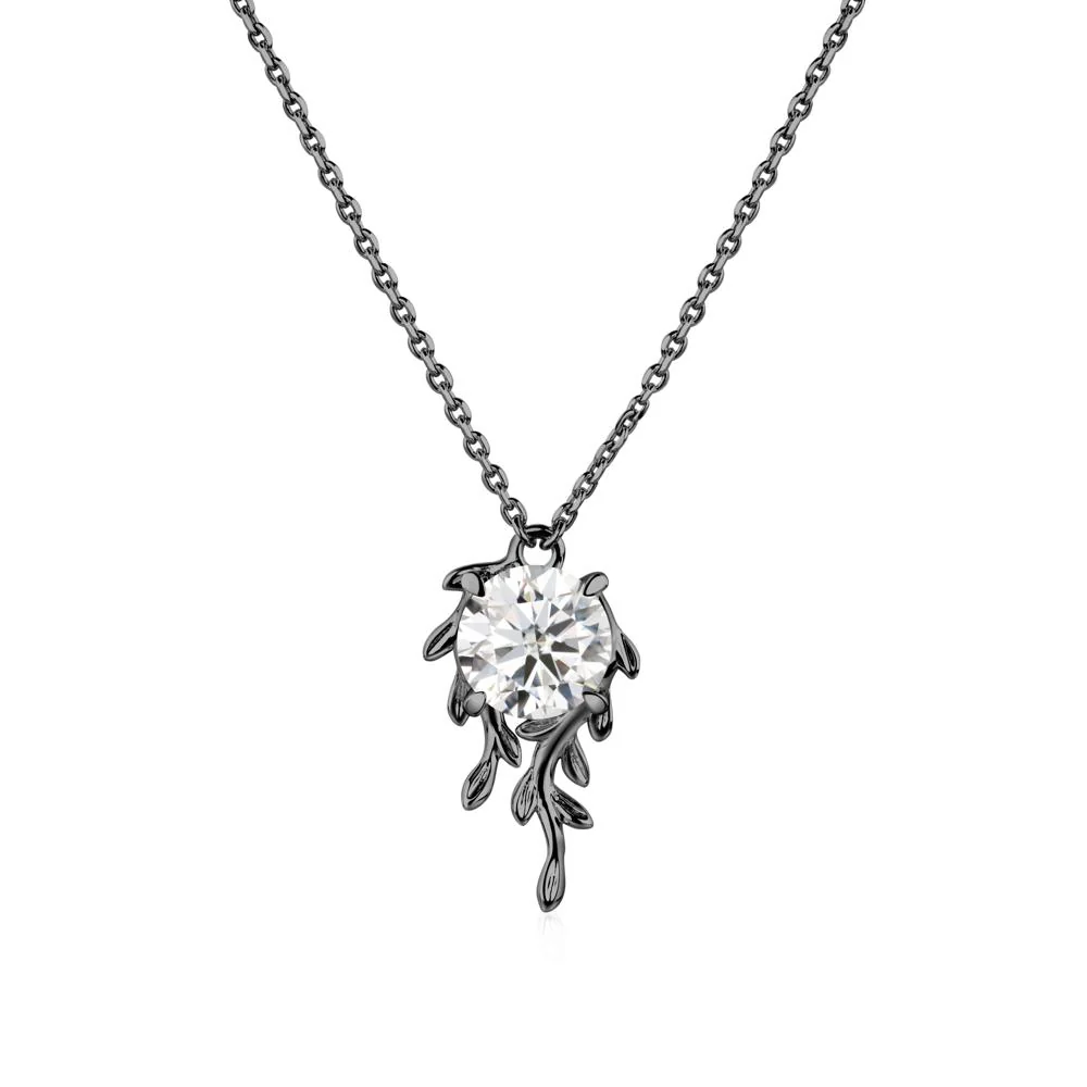Round Cut Moissanite Necklace - Image 7