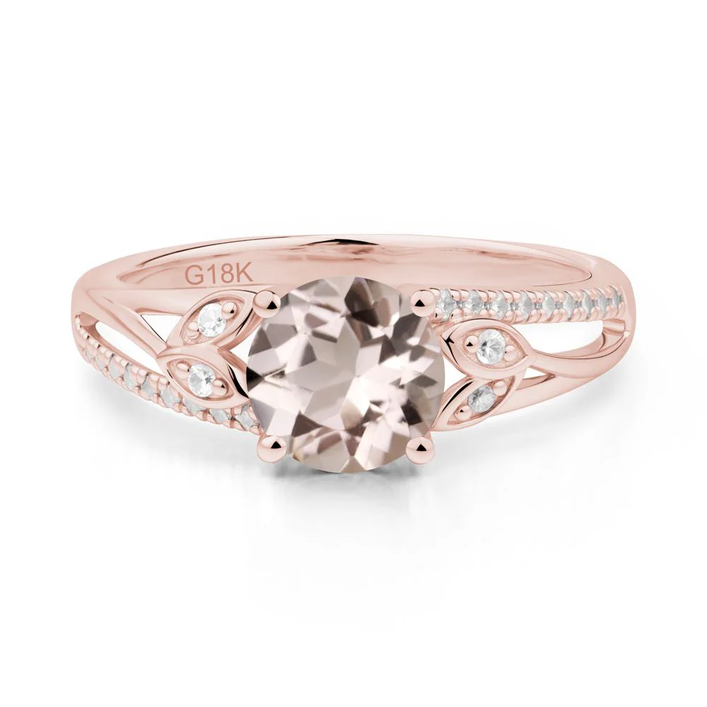 Leaf Inspired Morganite Engagement Ring - Image 2