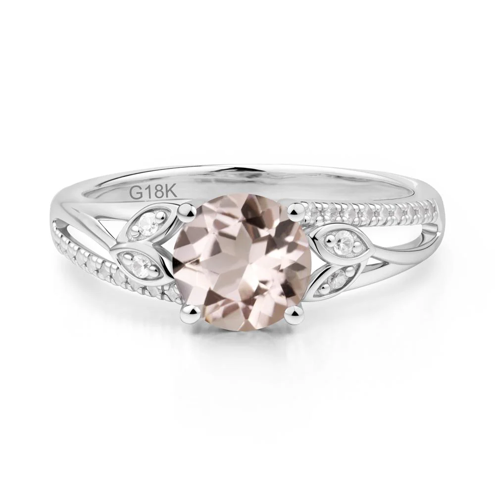 Leaf Inspired Morganite Engagement Ring - Image 4