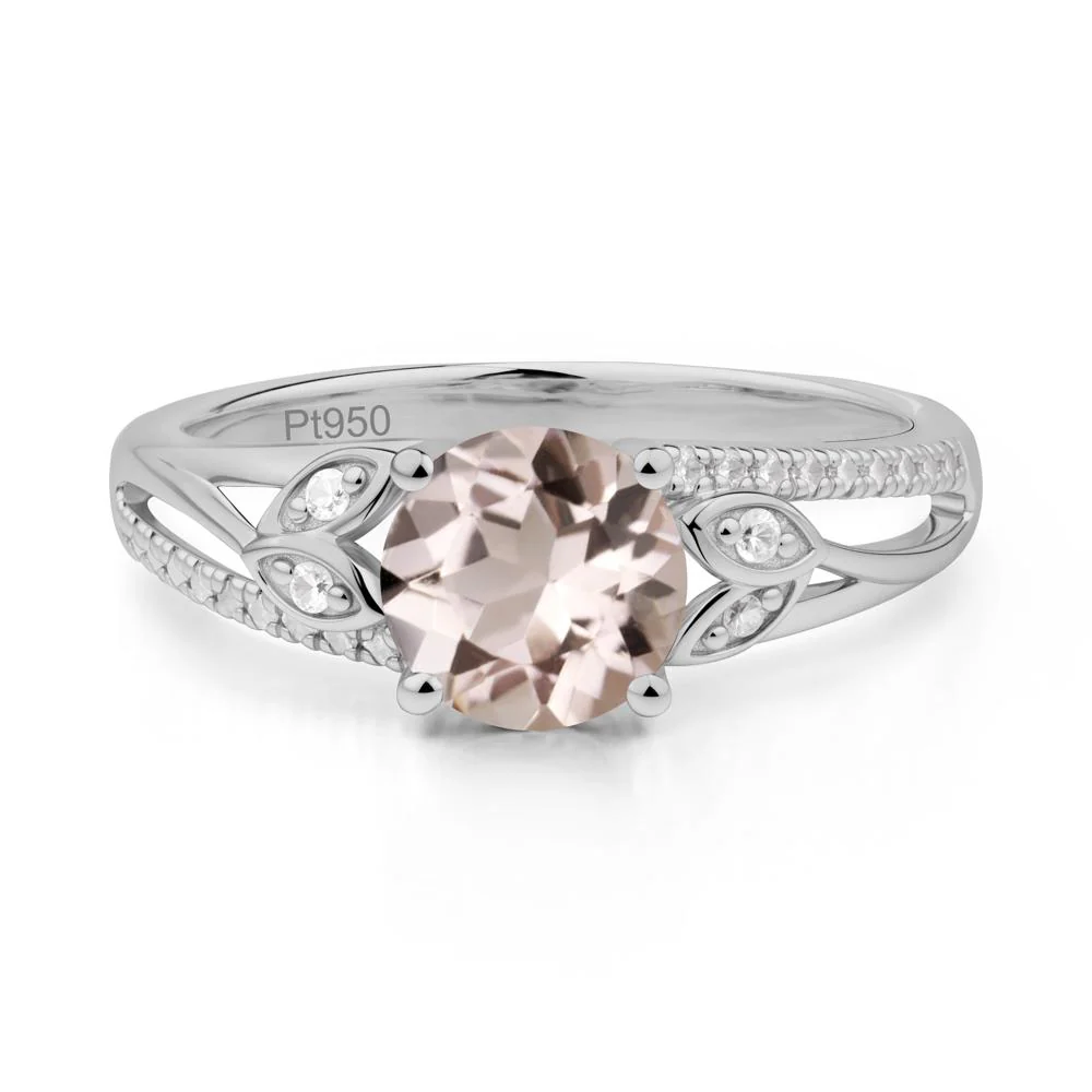 Leaf Inspired Morganite Engagement Ring - Image 7