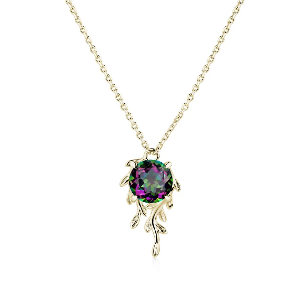 Round Cut Mystic Topaz Necklace - Image 3