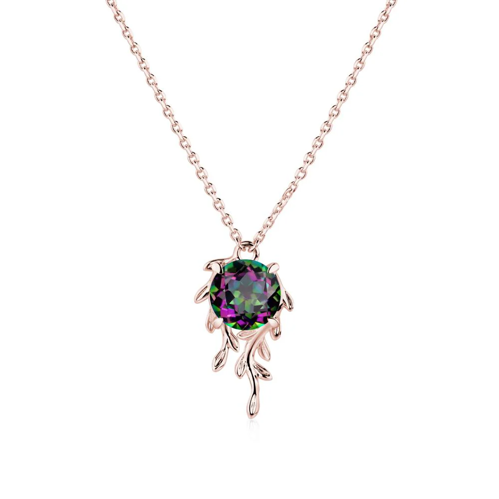 Round Cut Mystic Topaz Necklace - Image 4