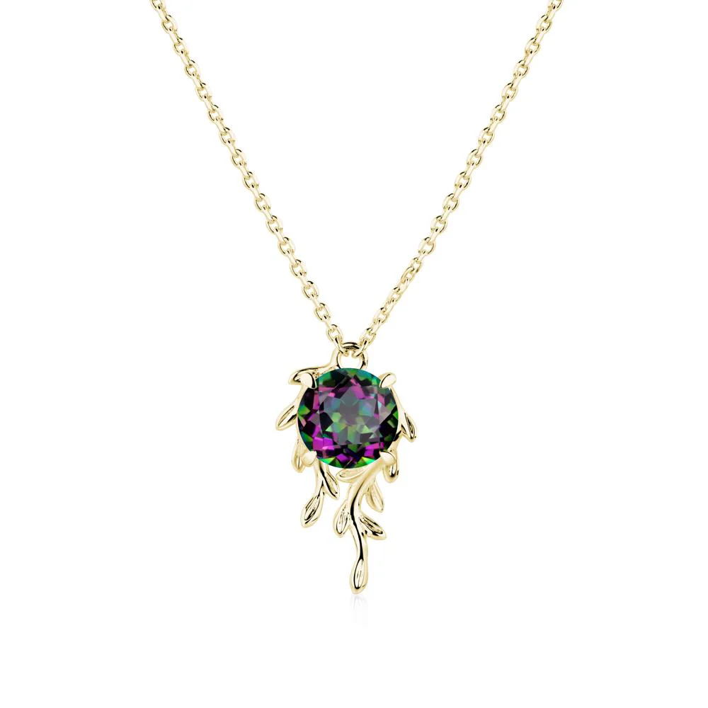 Round Cut Mystic Topaz Necklace - Image 6