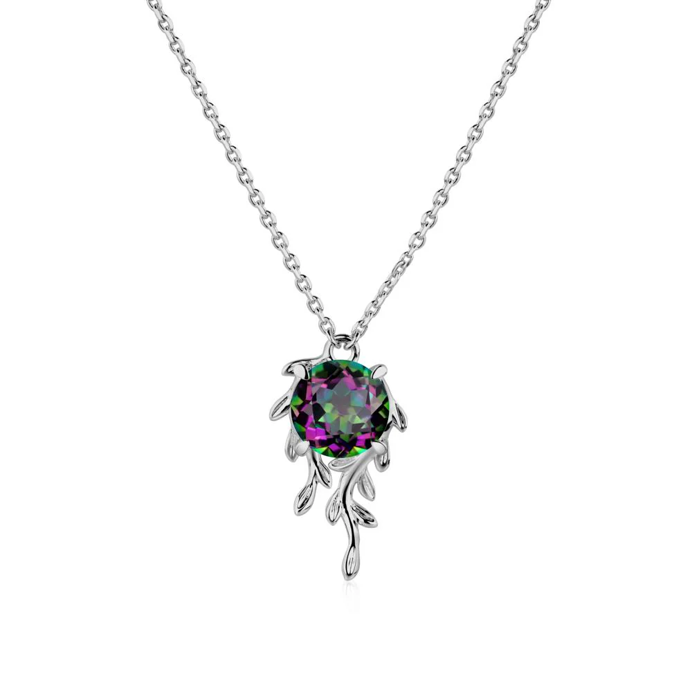 Round Cut Mystic Topaz Necklace - Image 8